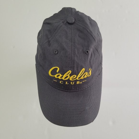 Cabelas Hat Mens OS Adjustable Strapback Ballcap Cabela's Club Grey‎ - Picture 1 of 9